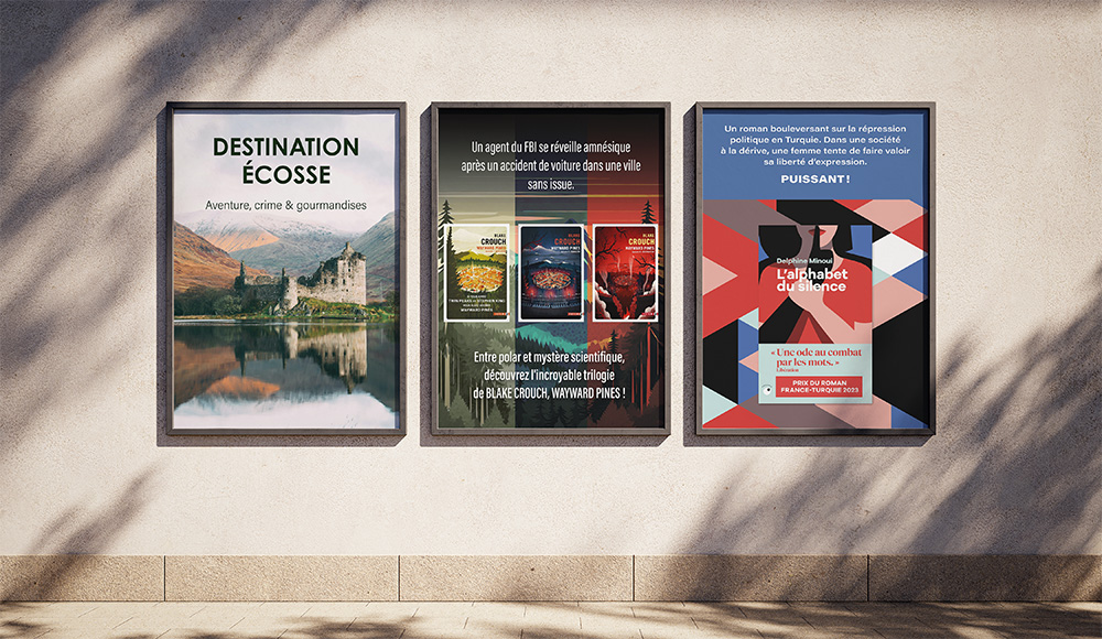 Série de couvertures et mises en page éditoriales Mollat