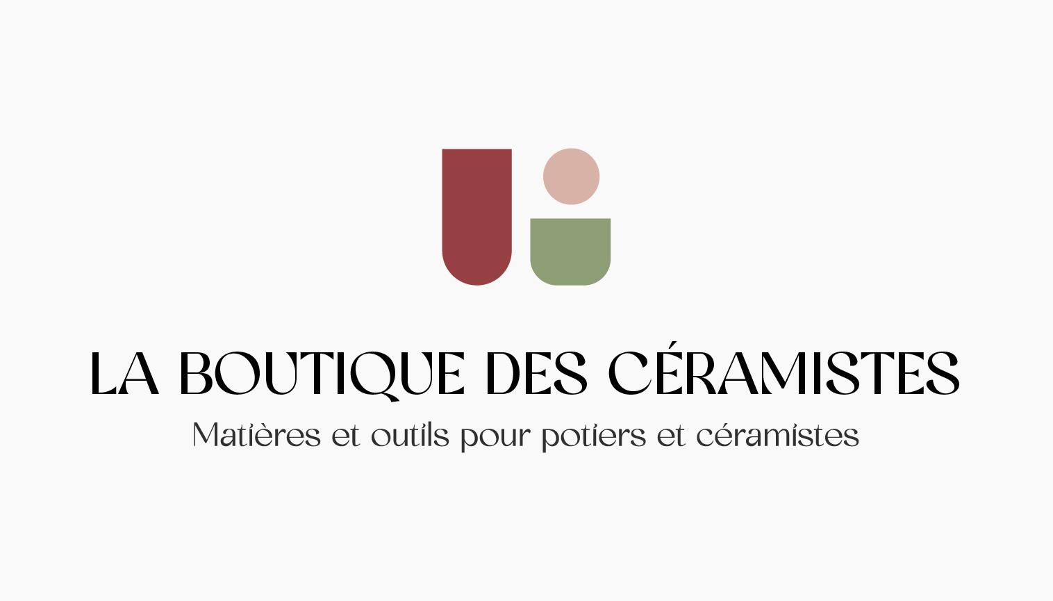 Logo complet - La Boutique des Céramistes, signature et baseline