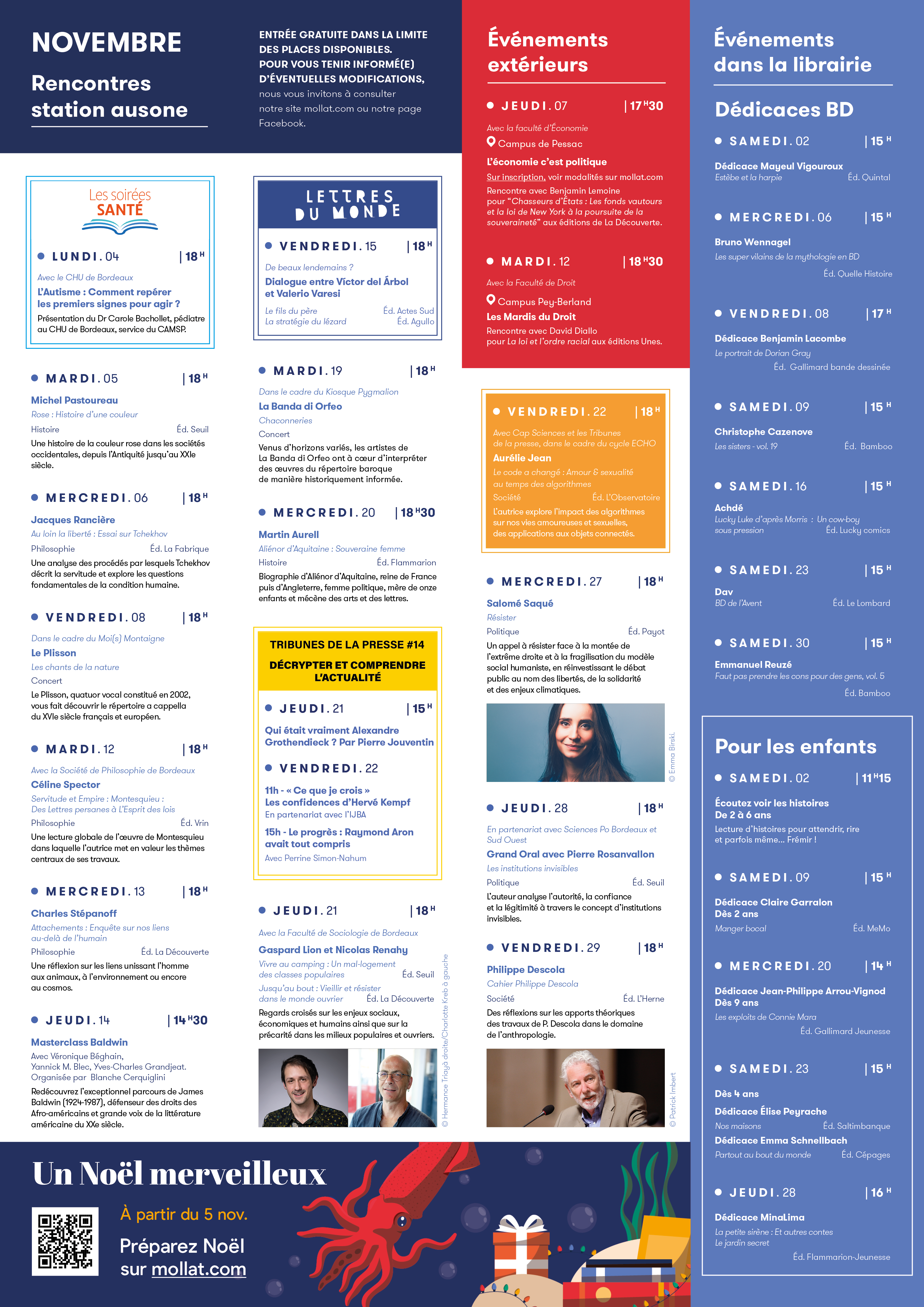 programmation auteur pour novembre 2024